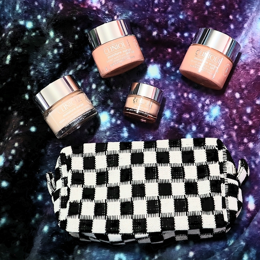 5 PIECE CLINIQUE SET Moisture Surge Moisturizer Cream All About Eyes Travel